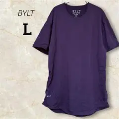 BYLT ドロップカット Tシャツ 【 L 】パープル　厚手のしっかりした生地