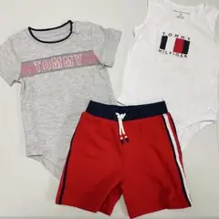 TOMMY HILFIGER 18M ボディスーツとショートパンツセット