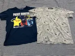 ポケモン　半袖Tシャツ　ネイビー　グレー　ザシアン　ザマゼンタ　120㎝