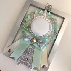【痛ロゼット】 ミントグリーン 緑 白 ホワイト