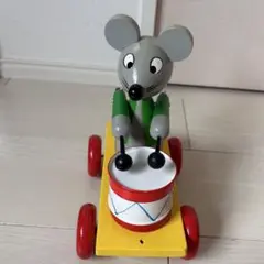 プルトイ ヴィンテージ ネズミのおもちゃ ねずみの太鼓