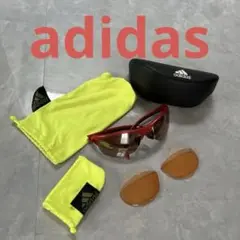 adidas サングラス　変えレンズあり　ケース付き　ランニングサングラス