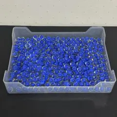ビー玉　リーフ　青色
