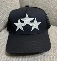 AMIRI クリスタル 3 スター トラッカー キャップ