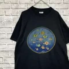 USA製90sヴィンテージTシャツ！シングルステッチ　ブラック半袖古着XL 29