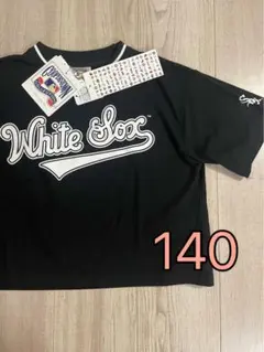 MLB ホワイトソックス Tシャツ 半袖 ショート丈 ブラック 140