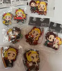 鬼滅の刃　煉獄杏寿郎　カプセルラバーマスコット　⑧個セット　【バラ売りOK】