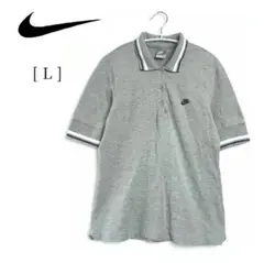 【NIKE/ナイキ】⛳半袖ポロシャツ グレー Lサイズ レディースゴルフウェア