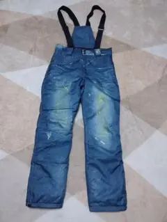 ダメージデニム調 スノーボードパンツ Sサイズ
