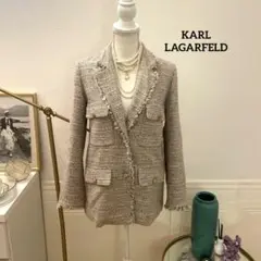 【4万円】KARL LAGARFELD マルチカラー　ツイードジャケット