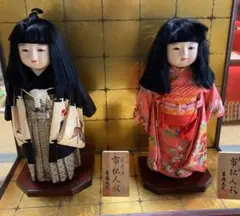 y 久月　伝統的な市松人形 2体セット　吉徳大光作　未使用 y 久月 伝統的な市松人形 2体セット 吉徳大光作 未使用