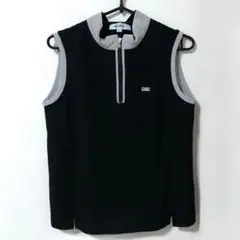 KENZO GOLF ブラックノースリーブポロシャツ　サイズ1