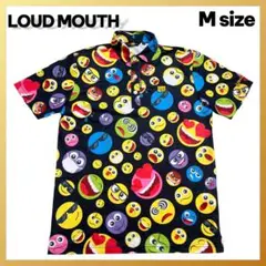 LOUDMOUTH 総柄 半袖 ポロシャツ 吸汗速乾 UVカット ゴルフ M