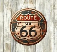 【木製看板】ルート６６　ガレージ看板