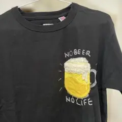 黒Tシャツ/L /ビール/USA製コットン