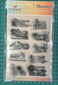 クリアスタンプ　スタンプ台3個セット