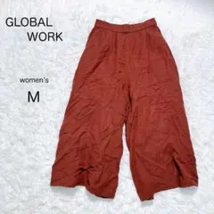 【GLOBAL WORK】グローバルワーク リネンブレンド パンツ ワイド M