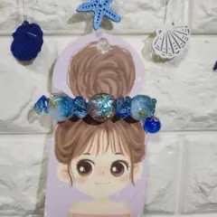 ヘアバレッタ　海カラー