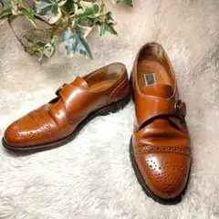 BALLY　バリー　ビジネスメンズシューズ　メダリオン　茶色39 24.0cm