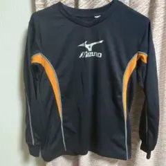値下げ　Mizuno 長袖カットソー 黒 オレンジ