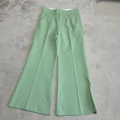 SHIKITARI スラックス グリーン 【美品】　W73センチ　タグはSサイズ