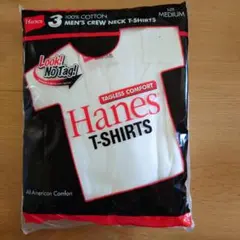 ⑤ Hanes ヘインズ　Tシャツ クルーネック　白　M　3枚セット【未開封】
