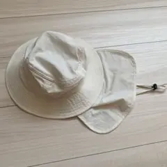 GU ホワイト バケットハット 首の日よけ付き