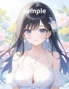 ※A4対応 AIイラスト 美女 L版サイズ 1点物 E14