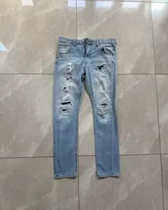 JACKROSE ダメージデニムパンツ ライトブルー