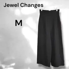 ジュエルチェンジズ　ブラック ハイウエスト　ガウチョパンツ M　ワイドパンツ