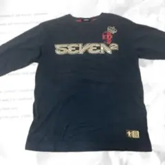 SEVEN2 ロゴ入り 黒 長袖Tシャツ