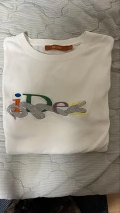 IDEASWAM 刺繍入りホワイトTシャツ L