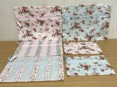 LAURA ASHLEY 布ポーチ　6点セット