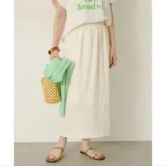 新品未使用　アメリカンホリック　シャーリングナロースカート　アイボリー　Мサイズ