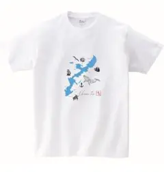【沖縄限定/男女兼用】沖縄地図 TシャツLサイズ