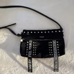 Desigual スタッズショルダーバッグ 黒