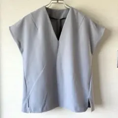 ur's ユアーズ シンプル トップス フレンチスリーブ くすみカラー Vネック