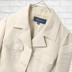エポカ　ＥＰＯＣＡ ジャケット　ベージュ　麻混　38　背抜き仕立て