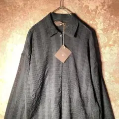 【ヴィンテージ】モスグリーンのシースルーシャツ 古着 ZBS1