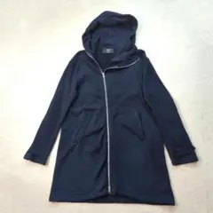 CABANE de zucca ネイビー フード付き ロングパーカー M