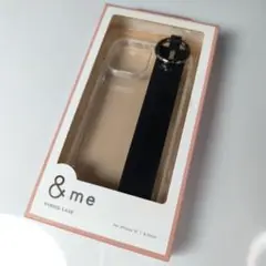 iPhone15 ハイブリッドケース クリア×ブラックバンド 608