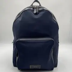 美品 ポールスミス リュック ネイビー マルチストライプ ナイロン