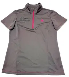 【le coq sportif】ハーフジップ ポロシャツ（グレー・サイズ0）