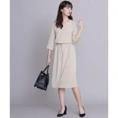 【美品】Apèri（アペリ）nano・universeVネックラップワンピース