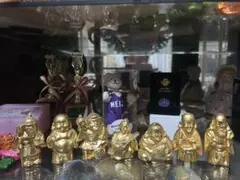金メッキ　七福神 置物 8体セット　群馬銀行