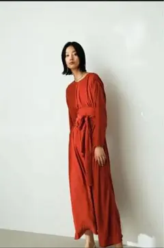 style mixer ウエストリボンギャザーワンピース