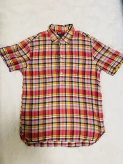 【美品❣️】BEAMS PLUS✨マドラスチェック 半袖シャツ M プルオーバー