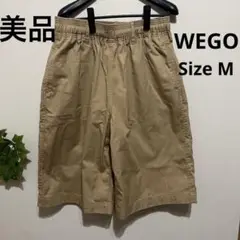 美品　WEGO メンズハーフパンツ　ブラウン　M 人気　ゆったり　ウエストゴム