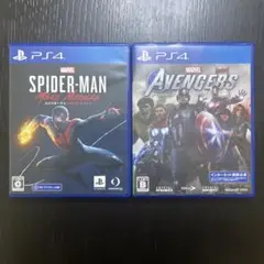 PS4 Marvel 2本ソフトSPIDER-MAN 、AVENGERS