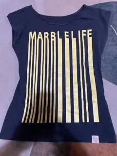 marbleラウンドTシャツ　y2k 平成レトロ　チビt グランジ　ギャル